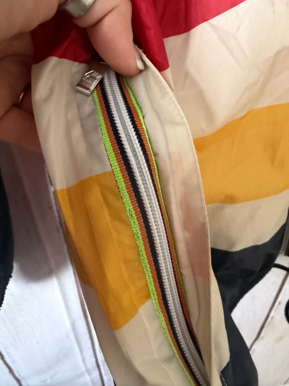 K-Way x Hudson's Bay Company Limited Edition Striped Windbreaker Jacket Size XL - Picture 7 of 10